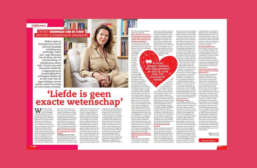 Interview met Primo magazine - Experte Veronique van De Steen ontleedt je romantische verlangens
